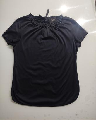 Top nero D&G  vintage con perline Y2K