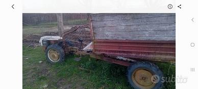 Motozappa  con carro trazionato 4 x4 carrarino