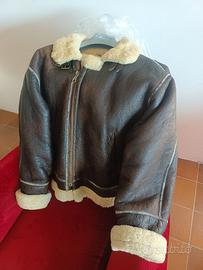 Giacca pelle crosta Shearling