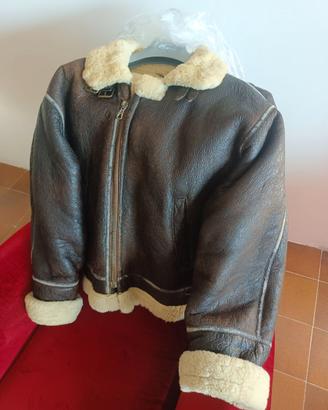 Giacca pelle crosta Shearling