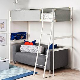 Letto a soppalco Vitval ikea con scrivania