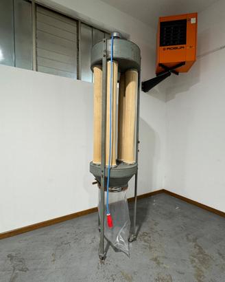 Aspiratore per falegnameria con filtri a maniche