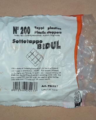 +150 sottotappi in plastica Bidul per tappo corona
