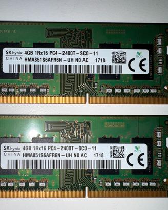 Kit 8GB RAM DDR4 SODIMM (2x4GB)