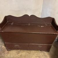 Cassapanca in legno con cassetti