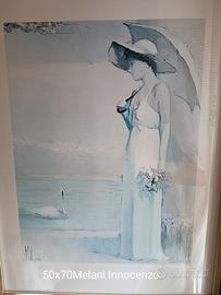 Fotolitio Donna con ombrello di Innocenzo Melani