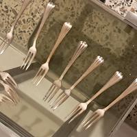 set di 12 forchette di argento antiquariato