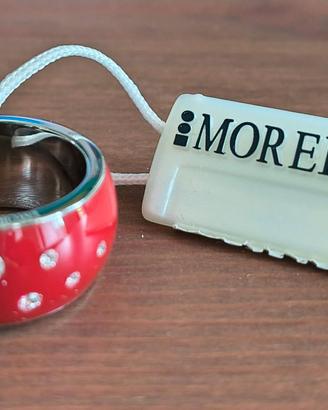 Anello Morellato rosso acciaio inossidabile e piet