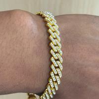Bracciale a maglia cubana dorato