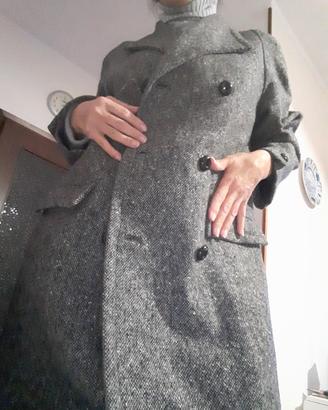 cappotto doppio petto spigato  longuette anni 80