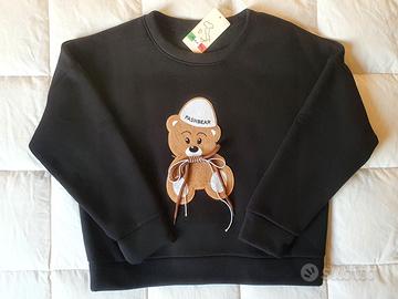 Felpa nera donna Made in Italy