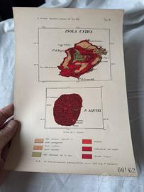 Mappa carta geologica isole Ustica e Alucudi