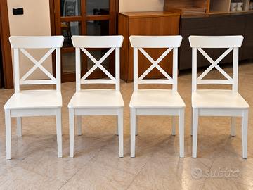 4 sedie IKEA ROSENTORP bianche