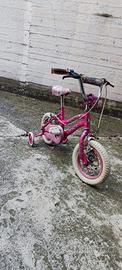 Bicicletta con rotelle bambina