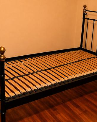 Letto in Ferro + Doghe Reclinabili 90x200 cm