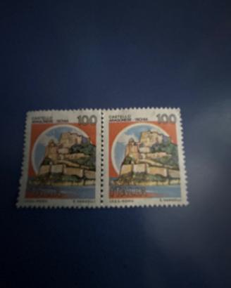 2 francobolli 100L Castello aragonese Ischia