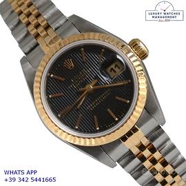 Rolex Datejust 69173 Ladies 26MM black Tapestry