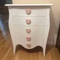 Cassettiera 5 cassetti artigianale