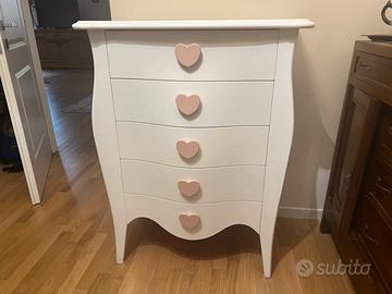 Cassettiera 5 cassetti artigianale