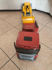Bruder camion Scania trasporto buldozer CAT