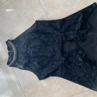 Top nero raso