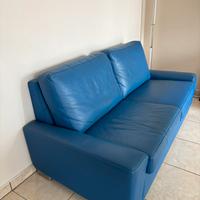 Divano Sormani Vera Pelle Blu