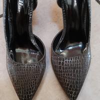 scarpe grige tacco 10