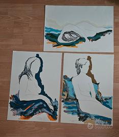 3 litografia a colori numerarate 