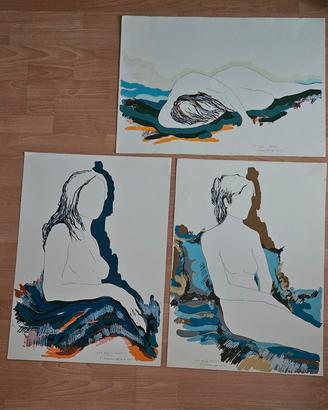 3 litografia a colori numerarate 