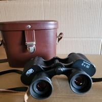 binocolo vintage con cinturino e custodia in pelle