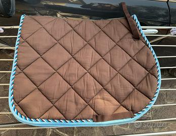 Sottosella marrone con bordo azzurro