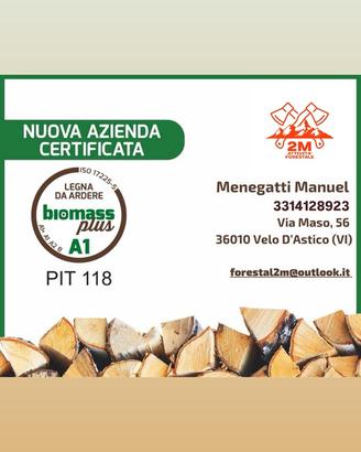 LEGNA DA ARDERE DI FAGGIO  CERTIFICATA A1