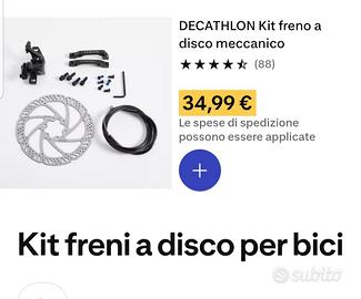 2 kit freni disco meccanici più dischi.
