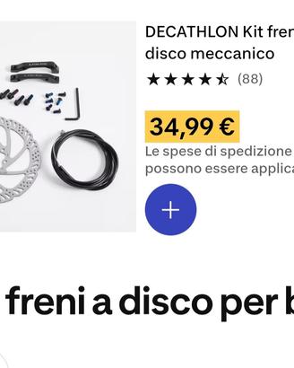 2 kit freni disco meccanici più dischi.