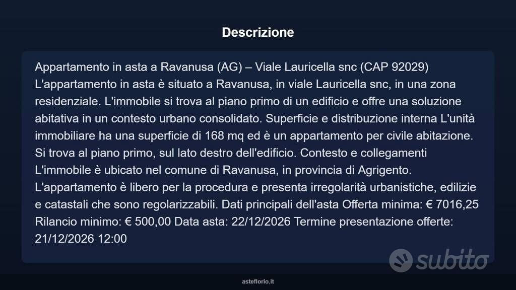 Appartamento – Ravanusa, Agrigento - Vista 3