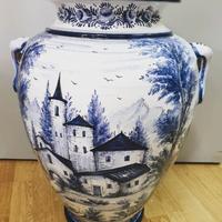 Gaspo' vaso di ceramica de ruta decorato a mano