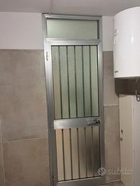 Porta in alluminio cm 80x245 con telaio