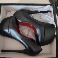 scarpe donna con tacco e plateau 