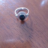 Anello nuovo, argento 925, con pietra onice, misur