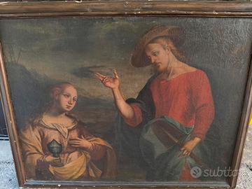 Quadro dipinto  antico olio su tela del 700 