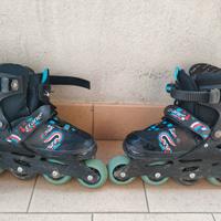 pattini in linea roller tg 33-37 regolabili