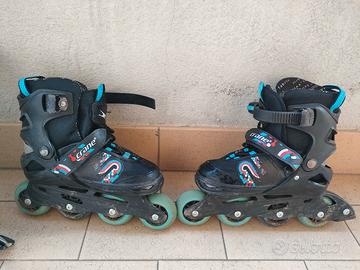 pattini in linea roller tg 33-37 regolabili