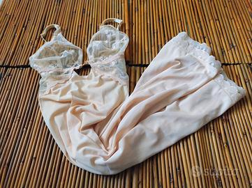 Babydoll vintage anni 60/70 con allacciatura davan