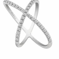 Anello in oro bianco e brillanti Salvini