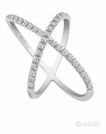 Anello in oro bianco e brillanti Salvini