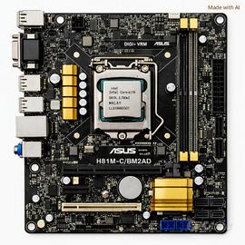 ASUS H81M‑C/BM2AD mobo 1150 – 1 slot RAM OK - CPU