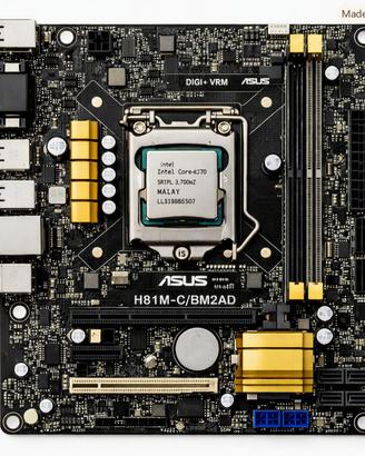 ASUS H81M‑C/BM2AD mobo 1150 – 1 slot RAM OK - CPU