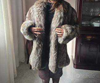 pelliccia vintage di volpe canadese taglia 46