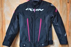 Giacca da moto bambini IXON Striker nero-rosa 