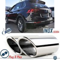 Coppia TERMINALI Scarico per VW TIGUAN 2 Cromati